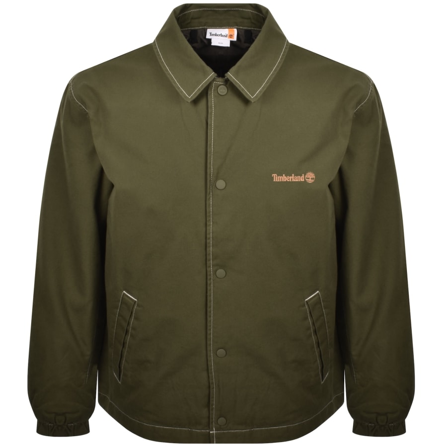 Timberland Canvas Coach Jacket Green | Mainline Menswear dk